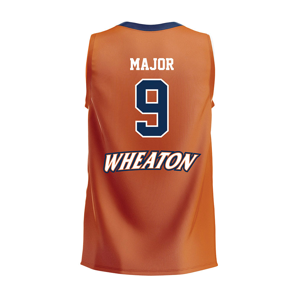 Wheaton IL - NCAA Women's Volleyball : Ashton Major - Orange Volleyball Jersey-1