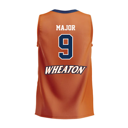 Wheaton IL - NCAA Women's Volleyball : Ashton Major - Orange Volleyball Jersey-1