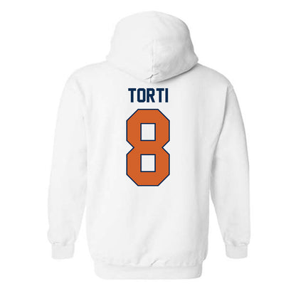 Wheaton IL - NCAA Football : Luca Torti - Classic Shersey Hooded Sweatshirt-1