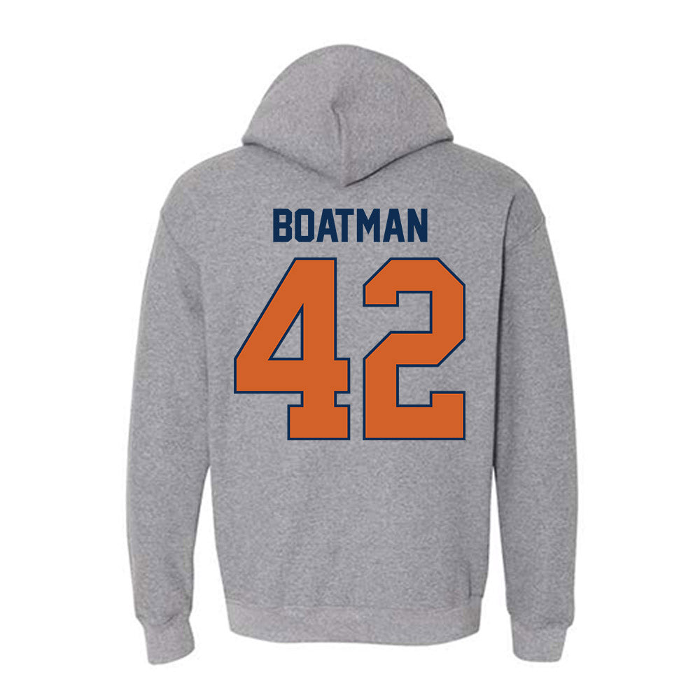 Wheaton IL - NCAA Football : Clay Boatman - Classic Shersey Hooded Sweatshirt-1