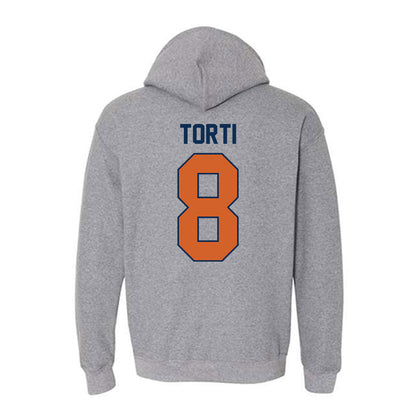 Wheaton IL - NCAA Football : Luca Torti - Classic Shersey Hooded Sweatshirt-1