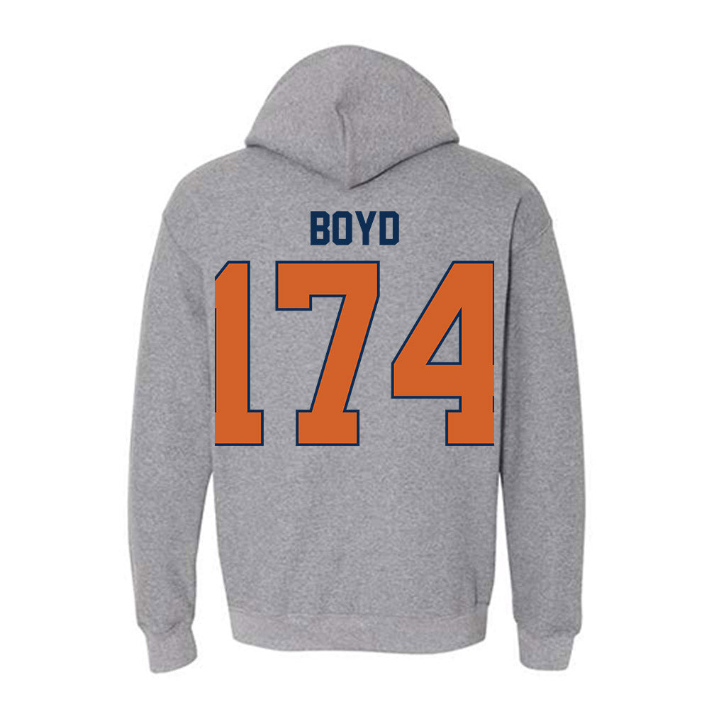 Wheaton IL - NCAA Wrestling : Garrett Boyd - Classic Shersey Hooded Sweatshirt-1