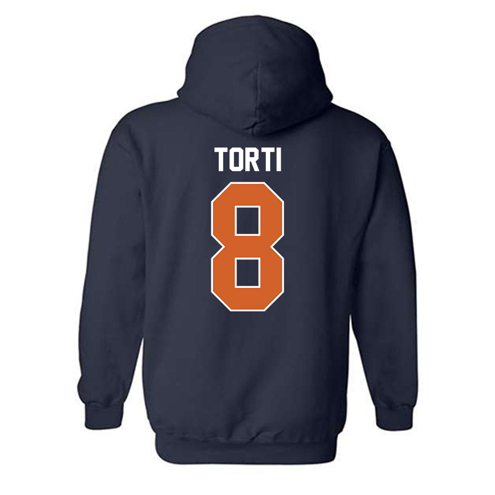Wheaton IL - NCAA Football : Luca Torti - Classic Shersey Hooded Sweatshirt-1