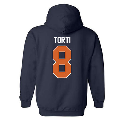 Wheaton IL - NCAA Football : Luca Torti - Classic Shersey Hooded Sweatshirt-1
