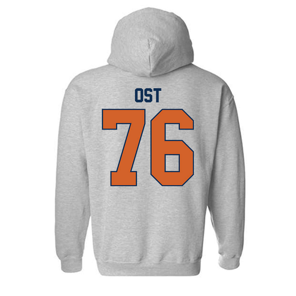 Wheaton IL - NCAA Football : Leo Ost - Classic Shersey Hooded Sweatshirt-1