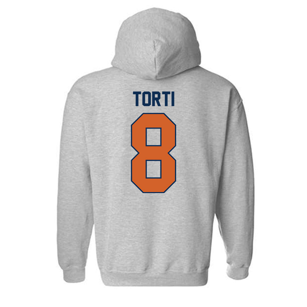 Wheaton IL - NCAA Football : Luca Torti - Classic Shersey Hooded Sweatshirt-1
