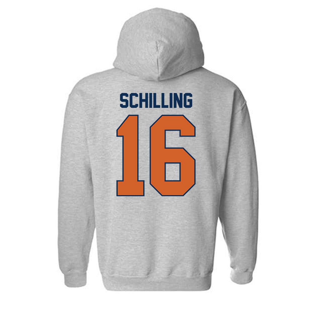 Wheaton IL - NCAA Football : Rich Schilling - Classic Shersey Hooded Sweatshirt-1