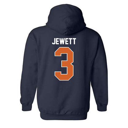 Wheaton IL - NCAA Football : Whit Jewett - Classic Shersey Hooded Sweatshirt-1