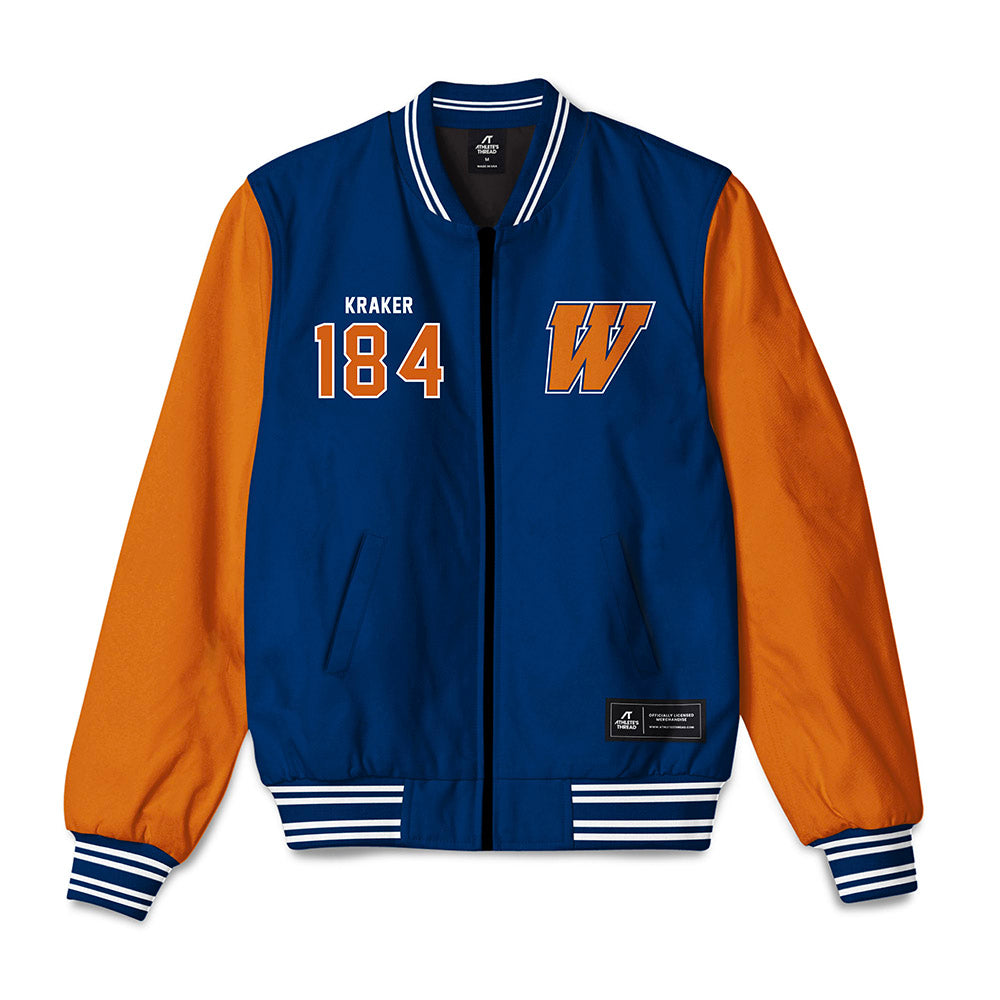 Wheaton IL - NCAA Wrestling : Jacob Kraker - Bomber Jacket-0