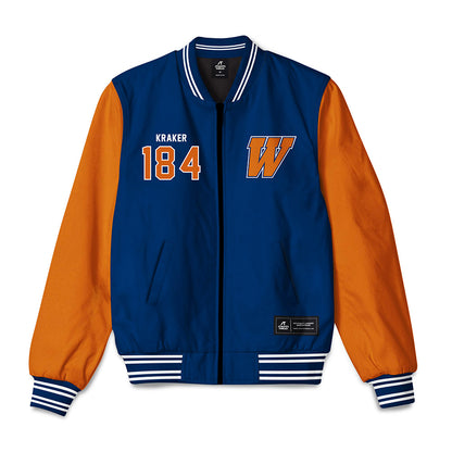 Wheaton IL - NCAA Wrestling : Jacob Kraker - Bomber Jacket-0