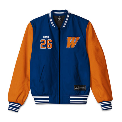 Wheaton IL - NCAA Baseball : Joshua Ortiz - Bomber Jacket-0