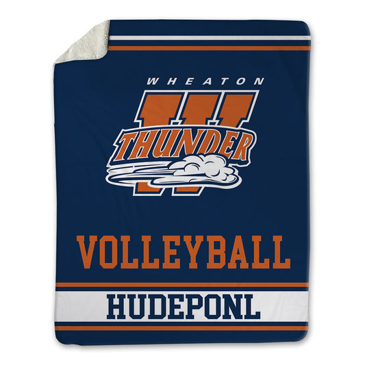 Wheaton IL - NCAA Women's Volleyball : Elle Hudeponl - Blanket-0