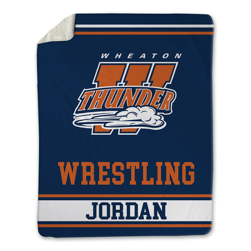 Wheaton IL - NCAA Wrestling : Drew Jordan - Blanket-0