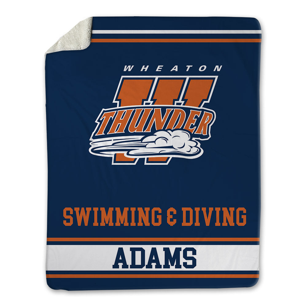 Wheaton IL - NCAA Women's Swimming & Diving : Louise Adams - Blanket-0