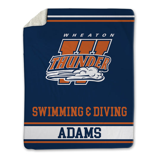 Wheaton IL - NCAA Women's Swimming & Diving : Louise Adams - Blanket-0