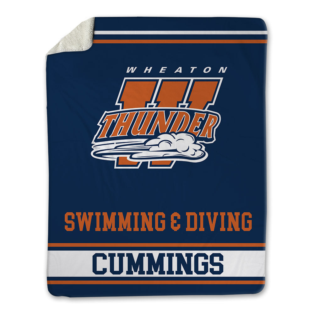 Wheaton IL - NCAA Men's Swimming & Diving : Jac Cummings - Blanket-0