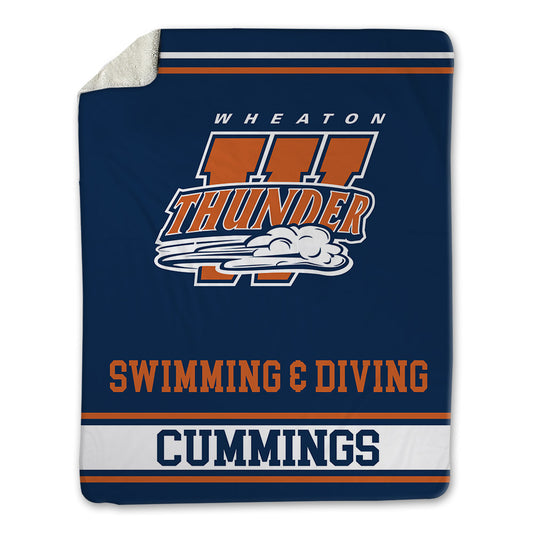 Wheaton IL - NCAA Men's Swimming & Diving : Jac Cummings - Blanket-0