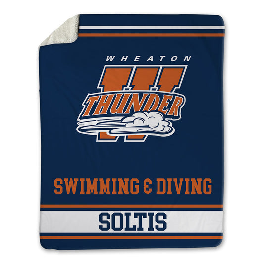 Wheaton IL - NCAA Men's Swimming & Diving : Edward Soltis - Blanket-0
