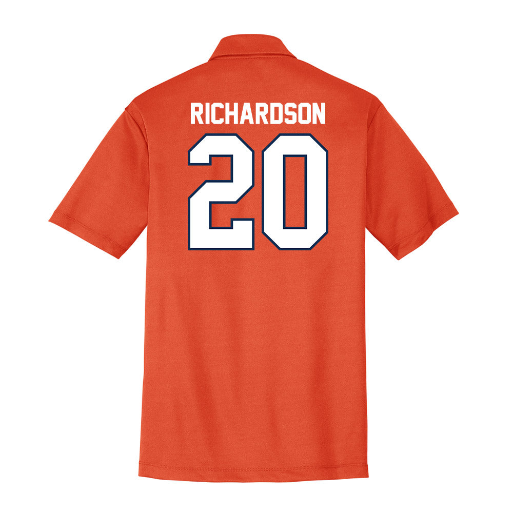 Wheaton IL - NCAA Men's Basketball : Soren Richardson - Activewear Polo Shirt-1