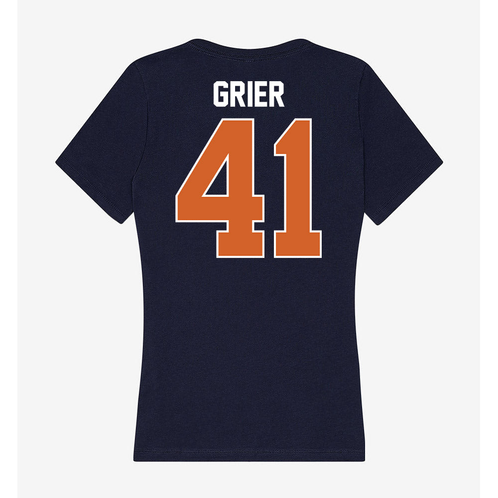 Wheaton IL - NCAA Baseball : Kyle Grier - Women's V-Neck T-Shirt-1