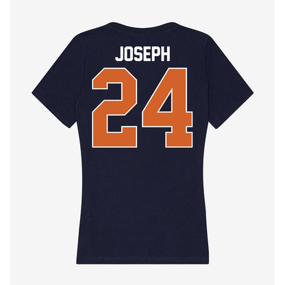 Wheaton IL - NCAA Men's Basketball : Samuel Joseph - Women's V-Neck T-Shirt-1