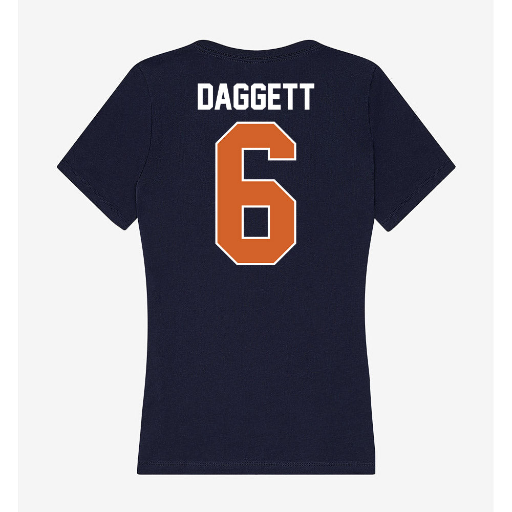 Wheaton IL - NCAA Baseball : Cole Daggett - Women's V-Neck T-Shirt-1