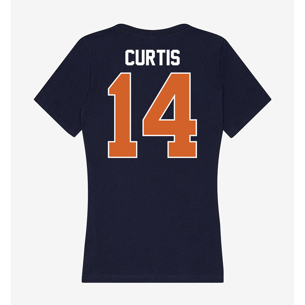 Wheaton IL - NCAA Women's Basketball : Mikaela Curtis - Women's V-Neck T-Shirt-1