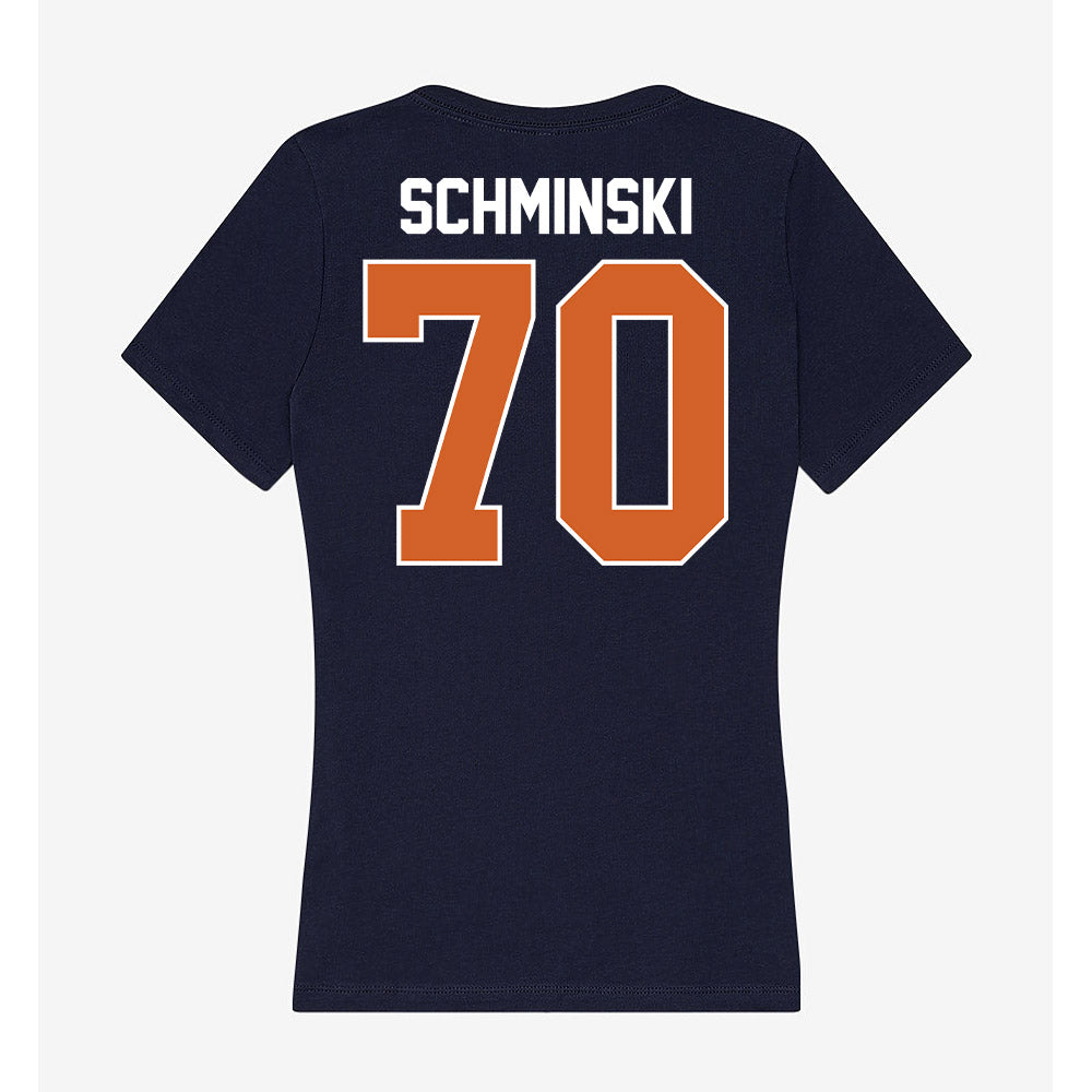 Wheaton IL - NCAA Football : Cole Schminski - Women's V-Neck T-Shirt-1