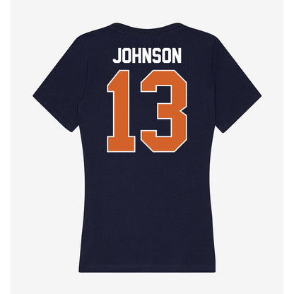 Wheaton IL - NCAA Men's Soccer : Patton Johnson - Women's V-Neck T-Shirt-1