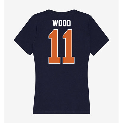 Wheaton IL - NCAA Women's Soccer : Katherine Wood - Women's V-Neck T-Shirt-1