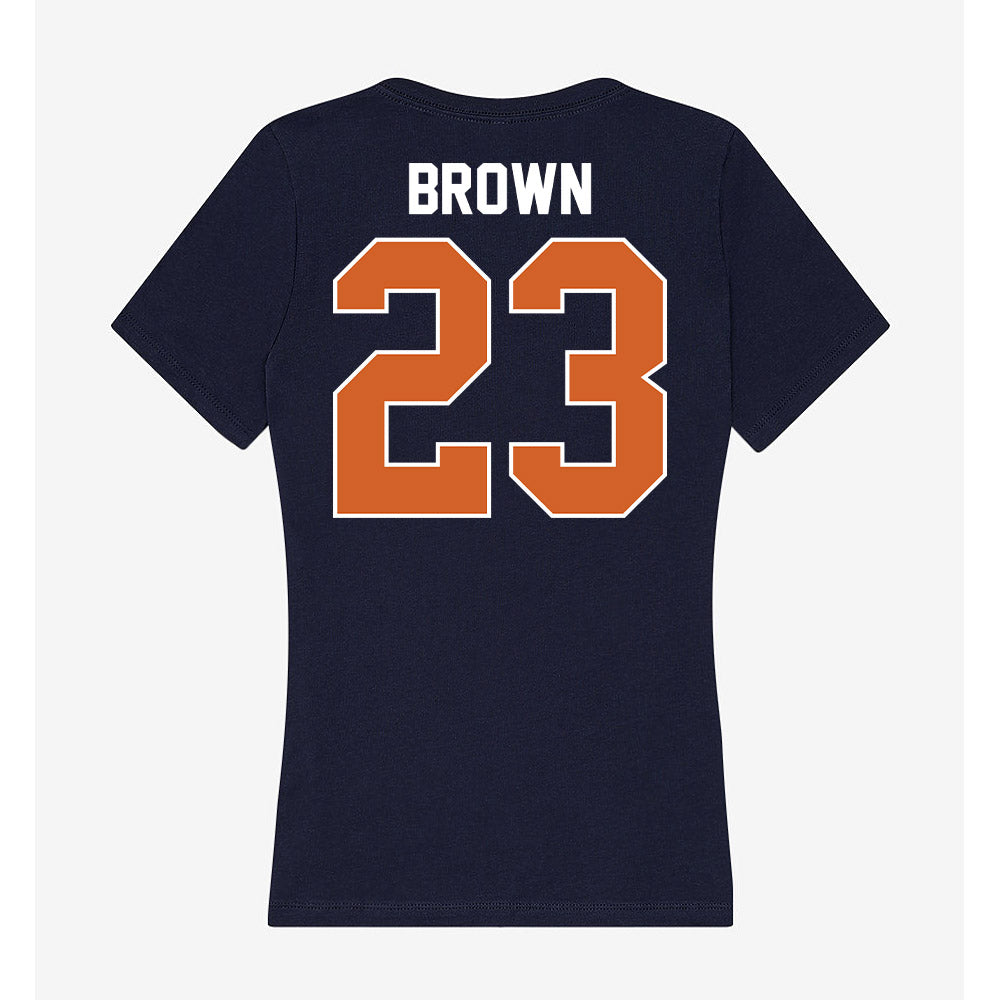 Wheaton IL - NCAA Men's Soccer : Sam Brown - Women's V-Neck T-Shirt-1