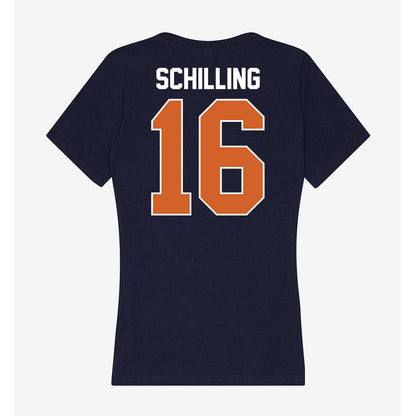 Wheaton IL - NCAA Football : Rich Schilling - Women's V-Neck T-Shirt-1
