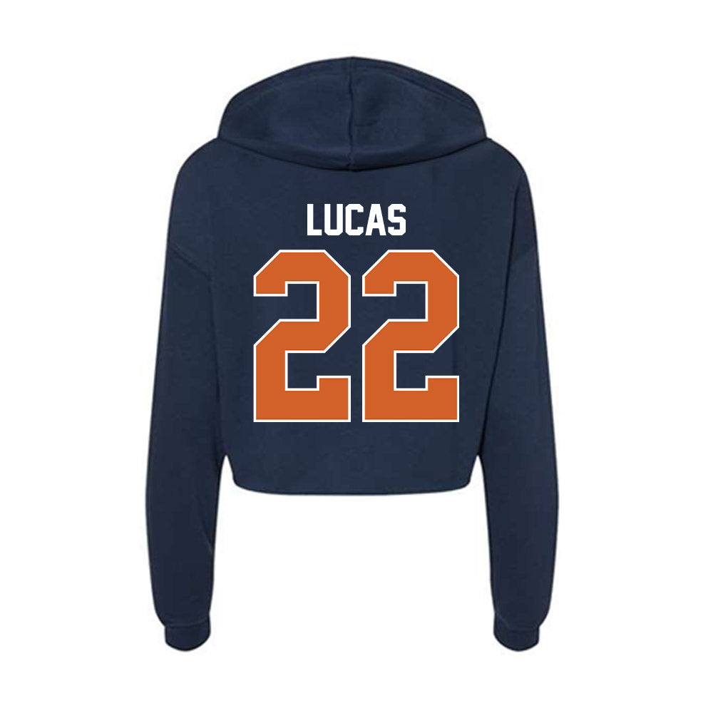 Wheaton IL - NCAA Men's Soccer : Isaac Lucas - Women's Crop Fleece Hoodie-1
