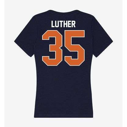 Wheaton IL - NCAA Men's Soccer : Noah Luther - Women's V-Neck T-Shirt-1