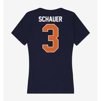 Wheaton IL - NCAA Baseball : Caleb Schauer - Women's V-Neck T-Shirt-1