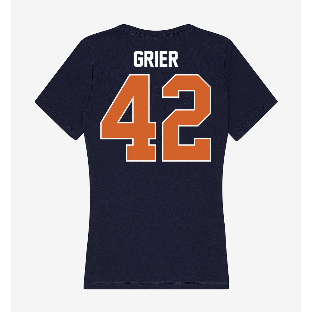 Wheaton IL - NCAA Men's Basketball : Kyle Grier - Women's V-Neck T-Shirt-1