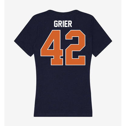 Wheaton IL - NCAA Men's Basketball : Kyle Grier - Women's V-Neck T-Shirt-1