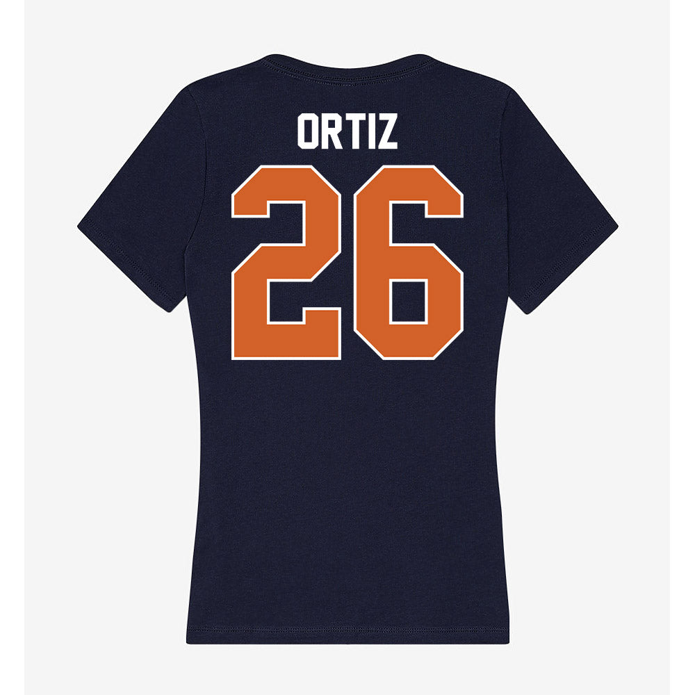 Wheaton IL - NCAA Baseball : Joshua Ortiz - Women's V-Neck T-Shirt-1