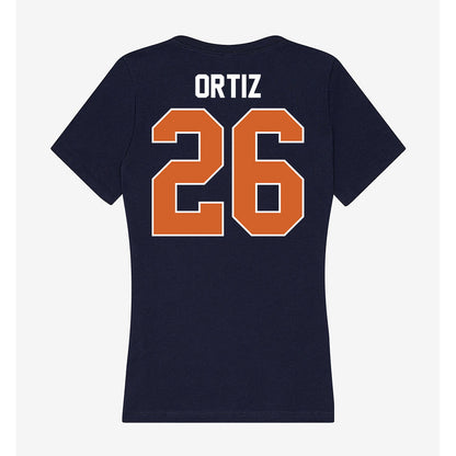 Wheaton IL - NCAA Baseball : Joshua Ortiz - Women's V-Neck T-Shirt-1