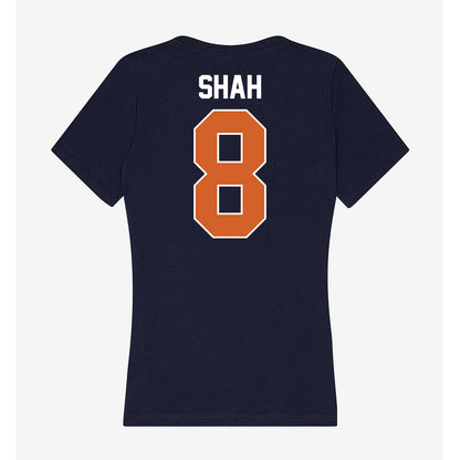 Wheaton IL - NCAA Women's Volleyball : Meghan Shah - Women's V-Neck T-Shirt-1
