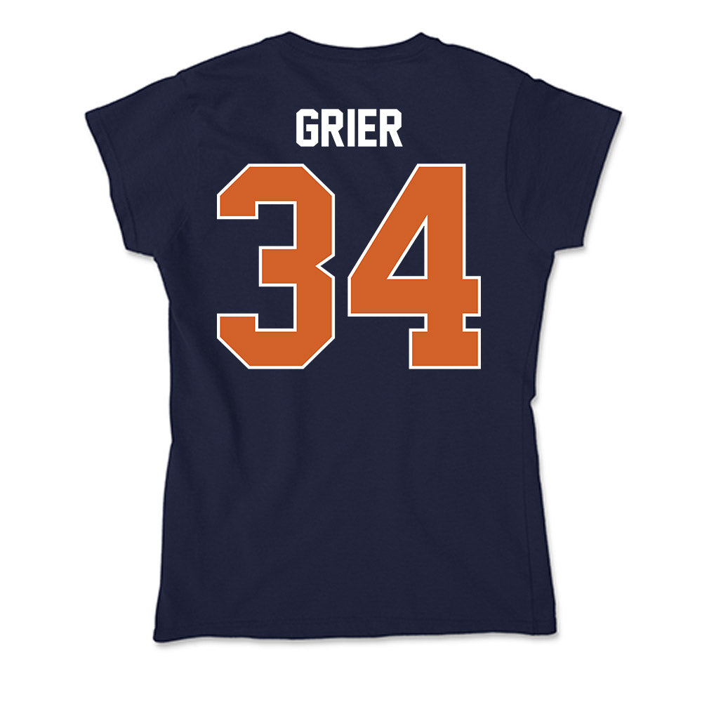 Wheaton IL - NCAA Baseball : Carson Grier - Soft Style Women’s T-Shirt-1
