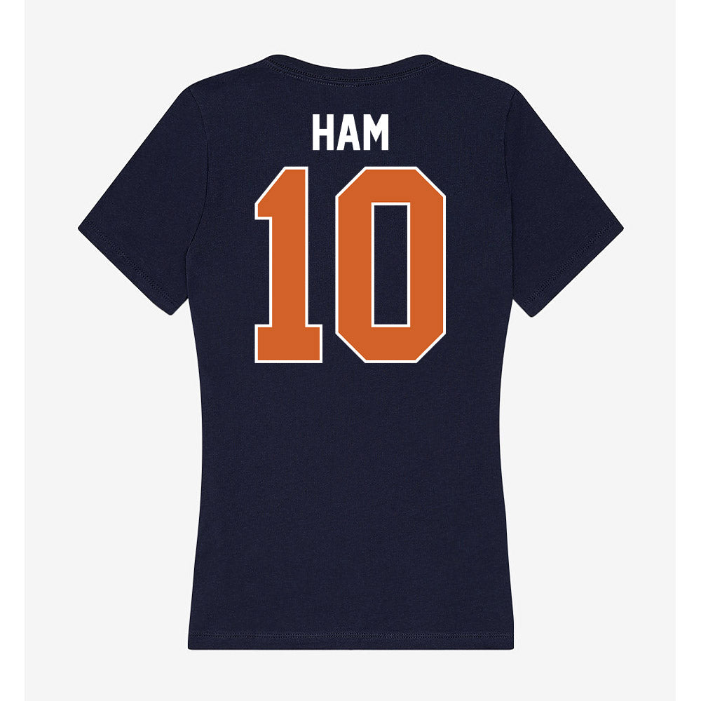 Wheaton IL - NCAA Women's Basketball : Lauryn Ham - Women's V-Neck T-Shirt-1