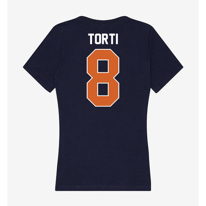 Wheaton IL - NCAA Football : Luca Torti - Women's V-Neck T-Shirt-1