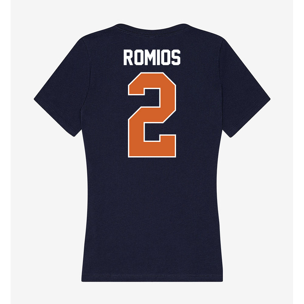 Wheaton IL - NCAA Baseball : Niko Romios - Women's V-Neck T-Shirt-1