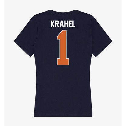 Wheaton IL - NCAA Men's Soccer : Jack Krahel - Women's V-Neck T-Shirt-1