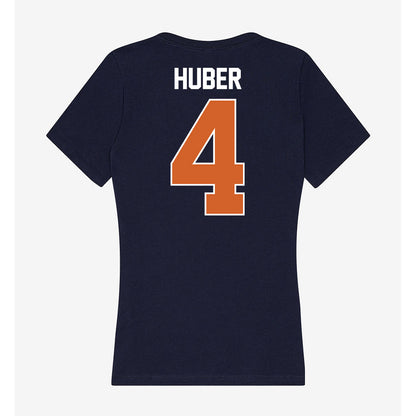 Wheaton IL - NCAA Men's Soccer : David Huber - Women's V-Neck T-Shirt-1
