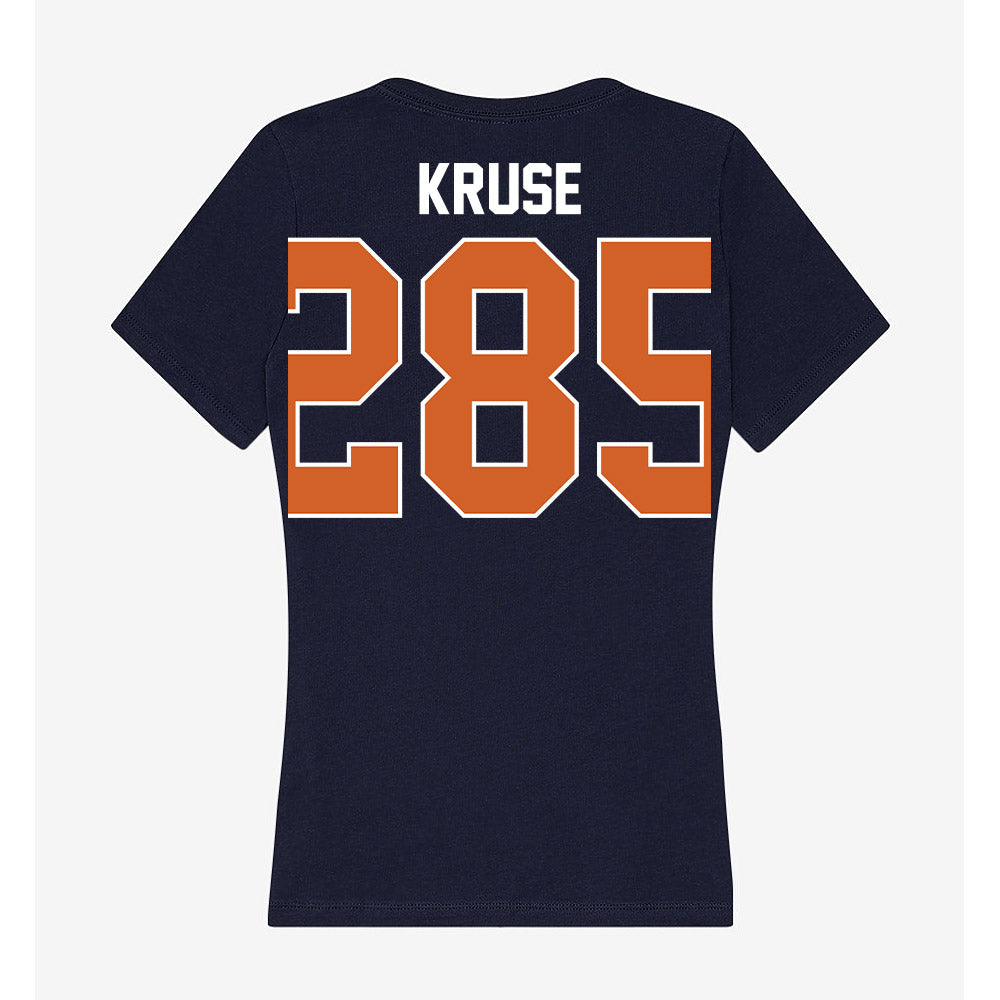 Wheaton IL - NCAA Wrestling : Joseph Kruse - Women's V-Neck T-Shirt-1