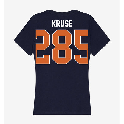 Wheaton IL - NCAA Wrestling : Joseph Kruse - Women's V-Neck T-Shirt-1