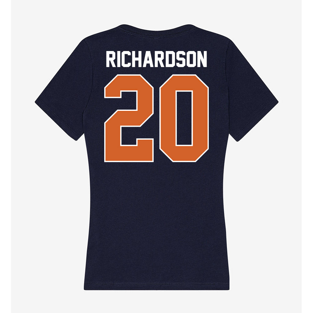 Wheaton IL - NCAA Men's Basketball : Soren Richardson - Women's V-Neck T-Shirt-1