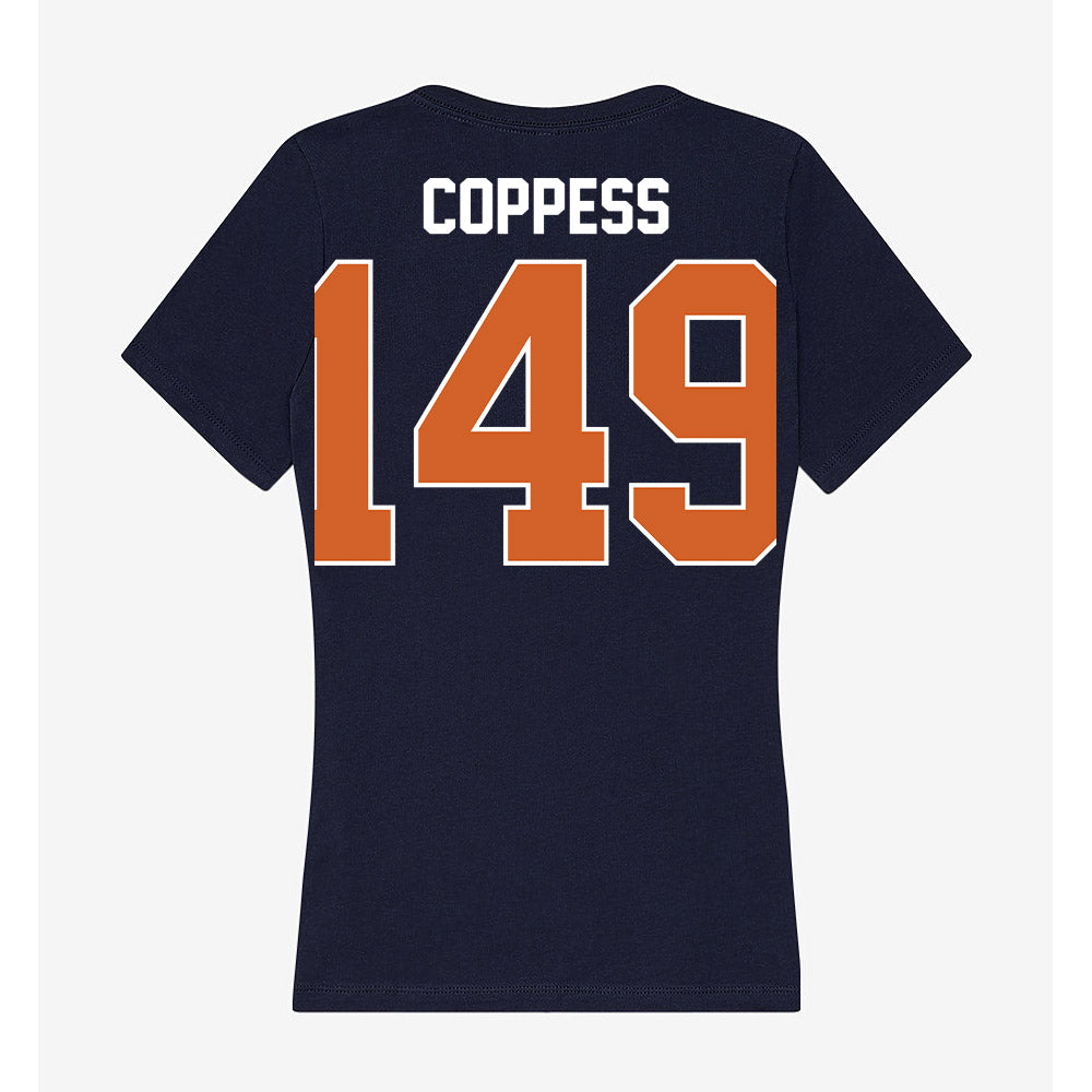 Wheaton IL - NCAA Wrestling : Cale Coppess - Women's V-Neck T-Shirt-1